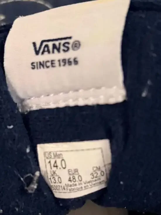 Vans Ward Hi 'Dress Blues' Canvas High Top Sneakers Men's Size 14 - Picture 4 of 5